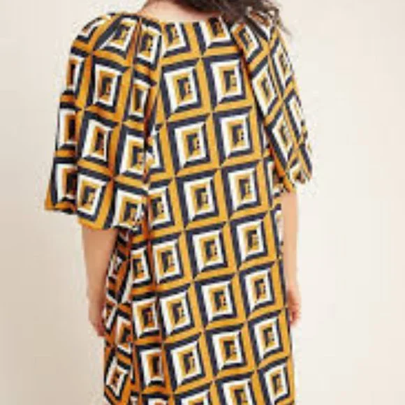 Anthropologie Corey Lynn Calter Meriwether Tunic Dress - Retro geometric print - Picture 4 of 16